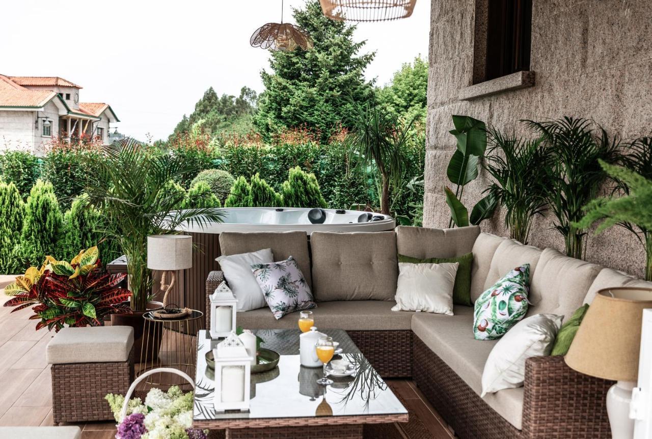 Casa Victoria Garden Con Jacuzzi Y Piscina Villa Caldas De Reis Luaran gambar