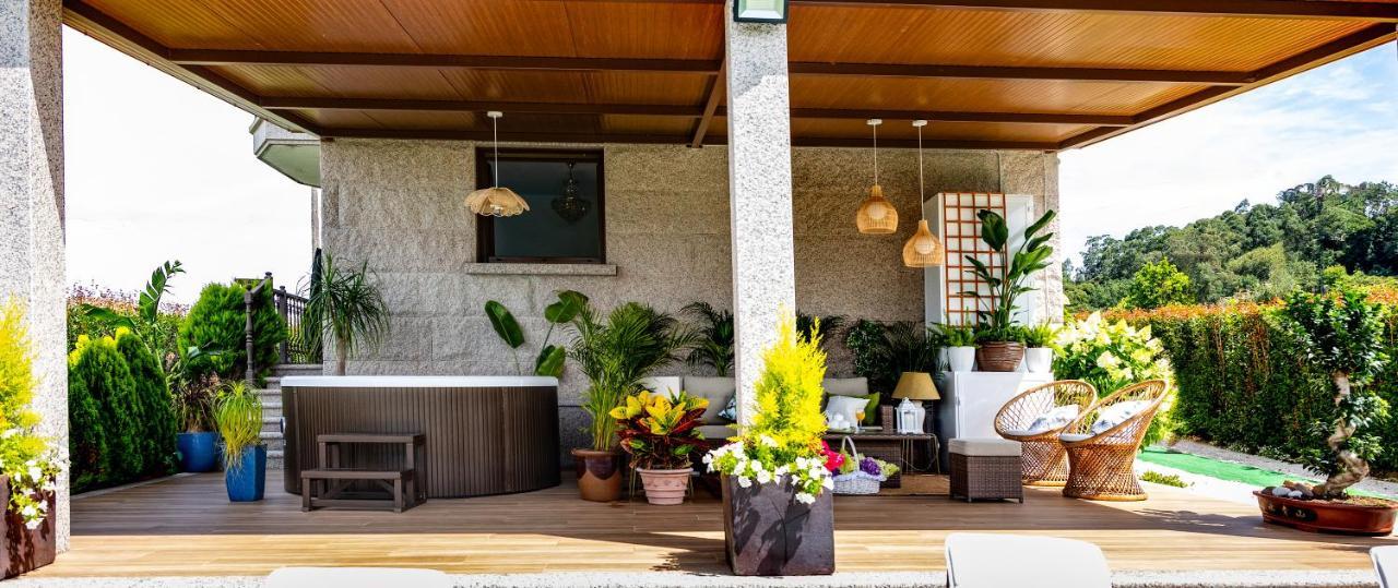 Casa Victoria Garden Con Jacuzzi Y Piscina Villa Caldas De Reis Luaran gambar