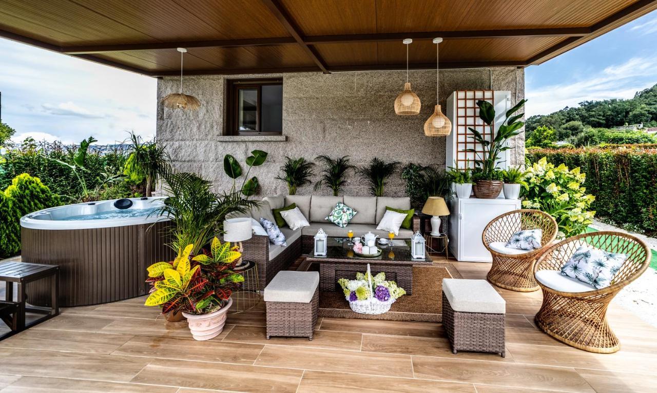 Casa Victoria Garden Con Jacuzzi Y Piscina Villa Caldas De Reis Luaran gambar